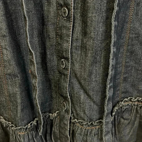 Calvin Klein Jeans dark denim button up dress size small - Picture 8 of 12